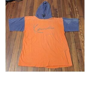 Karl Kani VTG Orange ShortSleeve Hoodie Size Large